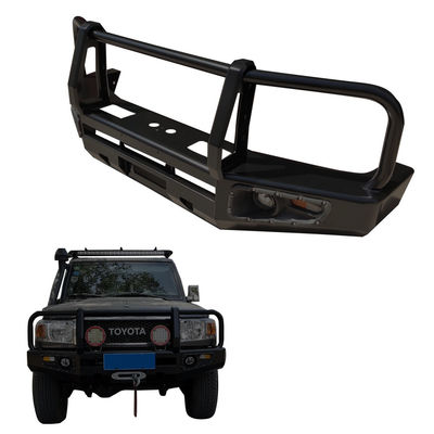 Toyota Land Cruiser LC79 için Siyah Özel Arka Bumper Offroad Çelik Toz Kaplama