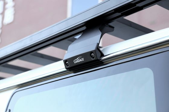 Güç kaplama düz çatı rafları Toyota LC 76 için platform bagaj takımları destek bisiklet tutucusu