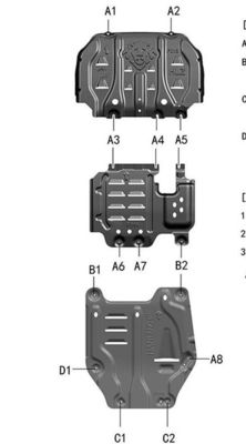 Ford Everest Undercar Shield Alüminyum Alaşım Alt Vücut Koruması Araç Zırhı Altında