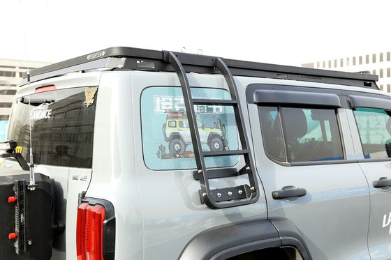 18-23 Wrangler Rubicon Jeep Fitment Tank için doğrudan alüminyum çatı raf merdiven 300