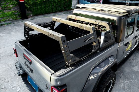 Ford Raptor için Gümüş ve Siyah Karbon Çelik 4x4 Offroad Otomobil Parçası Yatak Rack Sistemi