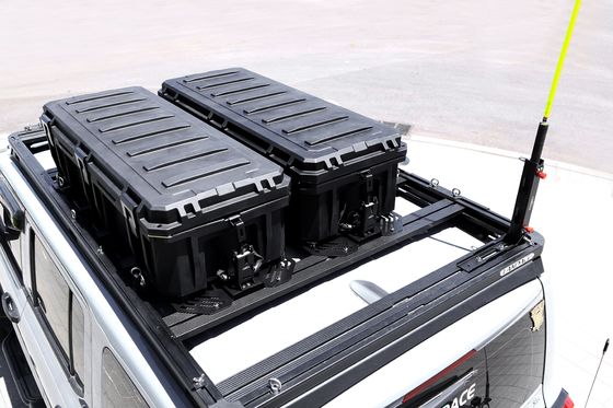 Dikdörtgen 4WD 4x4 Dış Aksesuarlar Araba Çatısı Rack için LLDPE Plastik Kamp depolama kutusu