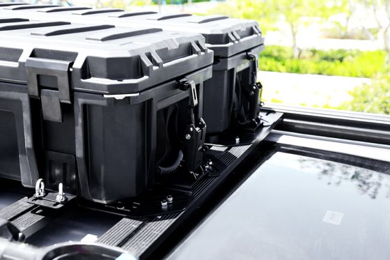 Yüksek Güçlü LLDPE Plastik Araç Depolama Kutusu Dikdörtgen Araç Çatı Rack Montaj Araç Kutusu