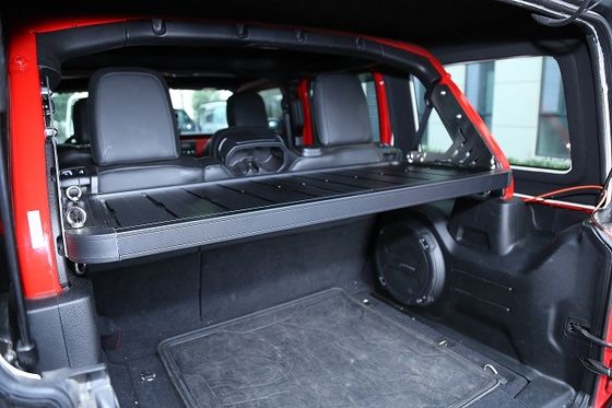 Kolay kurulum, Jeep Wrangler 4 Kapılı ve sert üst depolama rafı için arka araç kargo rackı