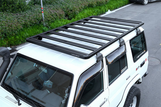 Toyota LC 76 Land Cruiser için Düz Çatı Racks Platform Bagaj Düğmesi Bracket Bike Holder siyah
