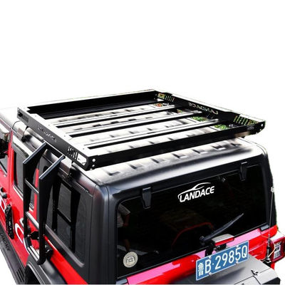 18-23 Wrangler Rubicon Jeep Çatı Taşıyıcısı, Yüksek Tozlu Kaplı Alüminyum Alaşımlı Basket