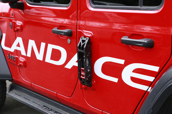 Siyah Kırmızı 330*86*55mm Kapı Hinged Foot Peg Side Ladder Step Pedals For Jeep Wrangler JL JK