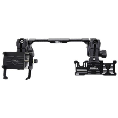 Multi-Mount Dash Telefon Sahibi + Alüminyum Kaydırma Raylı GoPro Mount, 2018-2022 Jeep Wrangler için Esnek Açı
